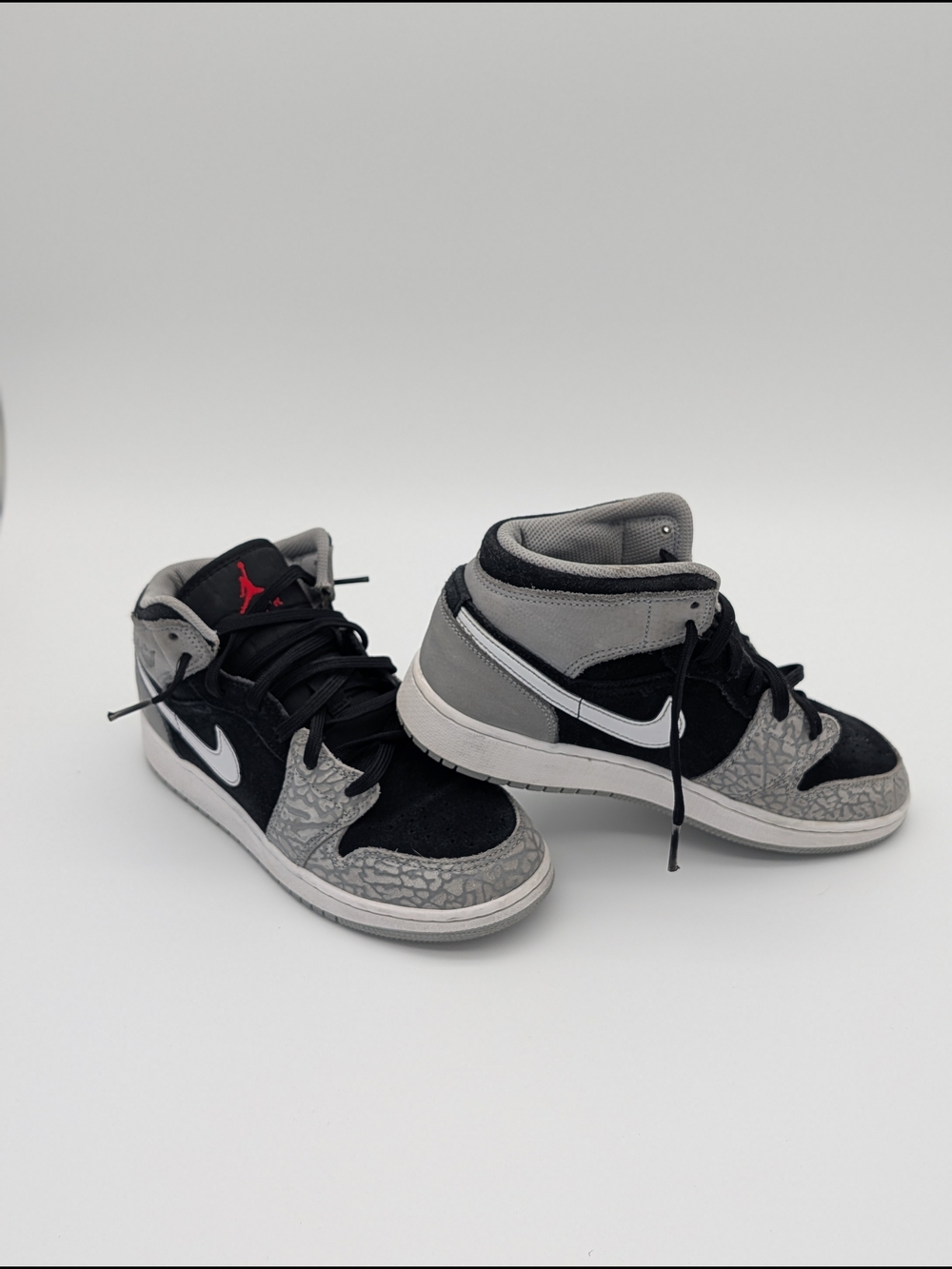 Air Jordan Style Black & Grey High-Top Sneakers